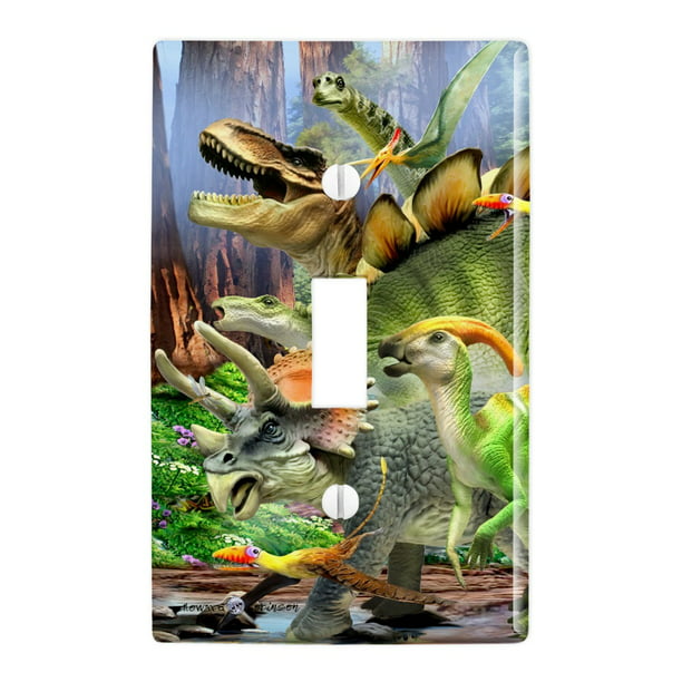 Wall Plate Marine Dinosaurs Switch Plate Light Switch Cover Decorative Outlet Cover for Living Room Bedroom Kitchen 